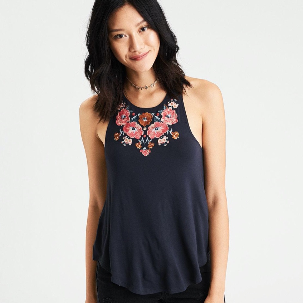 AEO floral tank